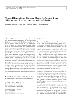 Three-Dimensional Human Shape Inference from Silhouettes