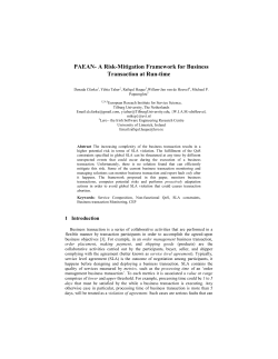 PAEAN- A Risk-Mitigation Framework for Business Transaction at
