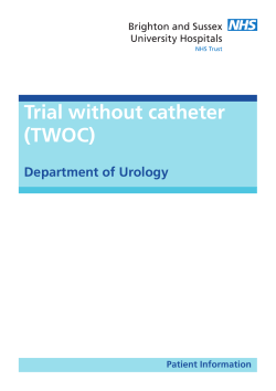 Trial without catheter - Brighton and Sussex University Hospitals