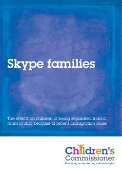 Skype families - Children`s Commissioner for England