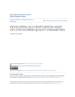 developing accurate spatial maps of cotton fiber