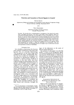 Function and Causation of Social Signals in Lizards1