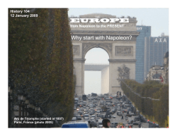 EUROPE Why start with Napoleon?