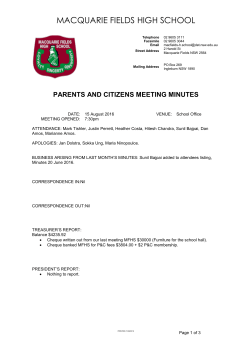 St George Sailing Club - Macquarie Fields High School