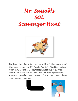 Follow the clues to review all of the events of the past year in 7th