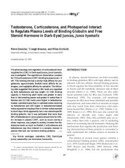Testosterone, Corticosterone, and Photoperiod Interact to Regulate