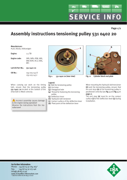 Assembly instructions tensioning pulley 531 0402 20