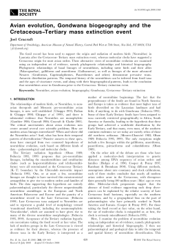Avian evolution, Gondwana biogeography and the Cretaceous