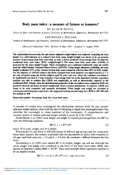 Body mass index: a measure of fatness or leanness?