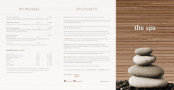 spa packages spa etiquette