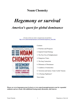 Hegemony or survival - United Diversity