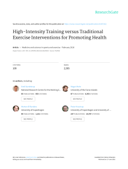 High-Intensity Training versus Traditional Exercise