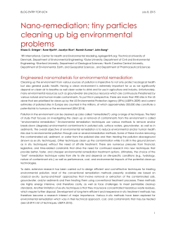Nano-remediation: tiny particles cleaning up big