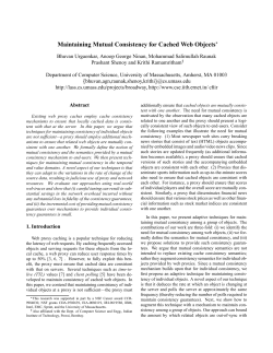 Maintaining Mutual Consistency for Cached Web Objects