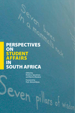 PERSPECTIVES ON STUDENT AFFAIRS IN SOUTH AFRICA