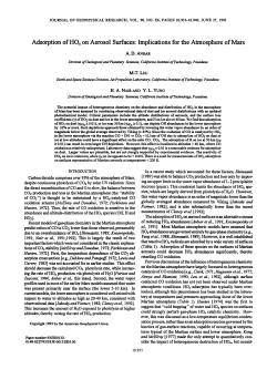 Adsorption of HO x on aerosol surfaces: Implications for the
