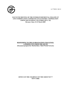 Globalisation: A perspective from the South