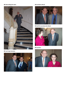 Bill descending the stairs Bill and Jorge Gonzalez Bill and Barry