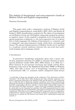 Chariton Charitonidis. - Italian Journal of Linguistics