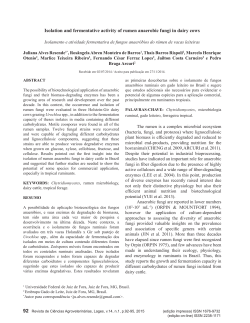 Isolation and fermentative activity of rumen anaerobic fungi in dairy