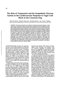 The Role of Vasopressin and the Sympathetic Nervous System in