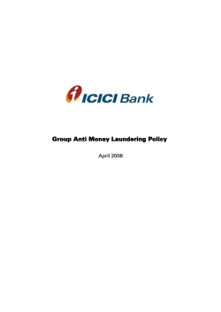Group Anti Money Laundering Policy