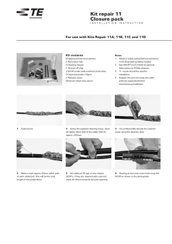 Kit repair 11 Closure pack