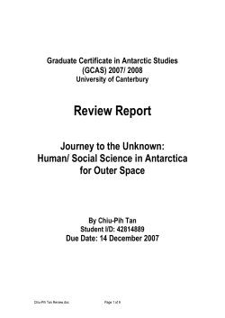 Human/social sciences in Antarctica for outer space
