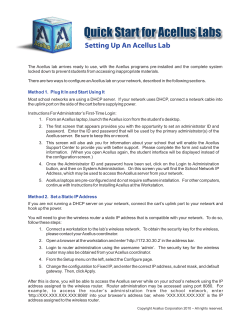 Quick Start - Acellus Lab Cart