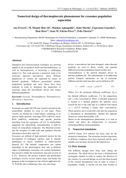 Numerical design of thermophoresis phenomenon for exosomes