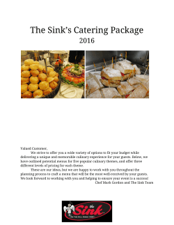 The Sink`s Catering Package