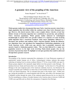 A genomic view of the peopling of the Americas