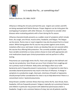 Is it really the Flu&hellip;.or something else?