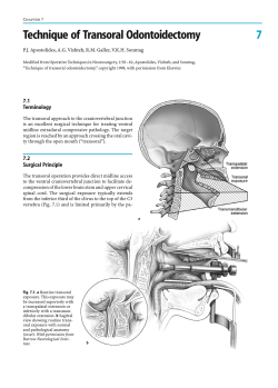 7 Technique of Transoral Odontoidectomy