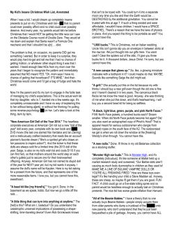 My Kid`s Insane Christmas Wish List, Annotated When I was a kid, I