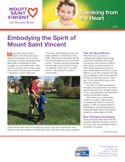 Embodying the Spirit of Mount Saint Vincent