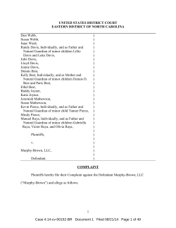 4:14-cv-00152-BR, Webb et al v. Murphy-Brown, LLC