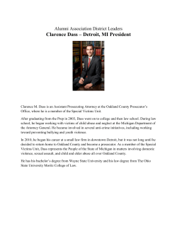 Clarence Dass &ndash; Detroit, MI President