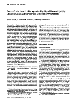 Serum Cortisoland 11-Deoxycortisolby