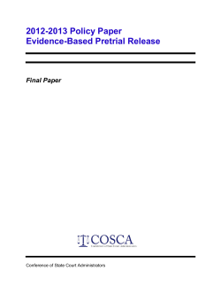 Evidence-Based Pretrial Release