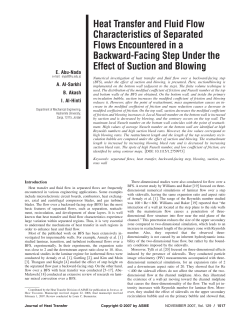 Heat Transfer and Fluid Flow Characteristics of Separated Flows