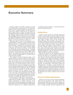 Developing Essential Financial Markets in Smaller Economies