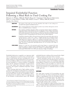 Impaired endothelial function following a meal rich in used cooking fat