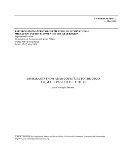 Immigrants from Arab countries to the OECD: from the past to the future