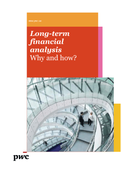Long-term financial analysis Why and how?