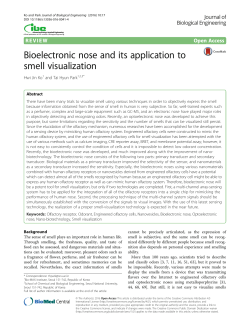 Bioelectronic nose and its application to smell visualization
