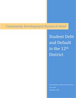 Student Debt and Default in the 12th District