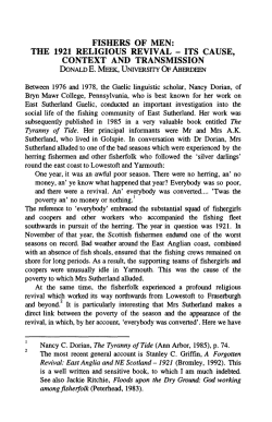 fishers of men: the 1921 religious revival