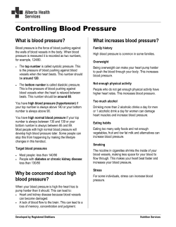Controlling Blood Pressure