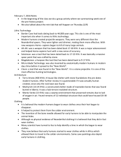 February 7, 2016 Notes &bull; In the beginning of the class we do a group